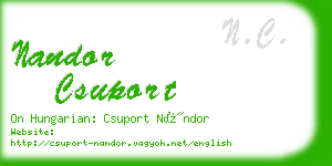 nandor csuport business card